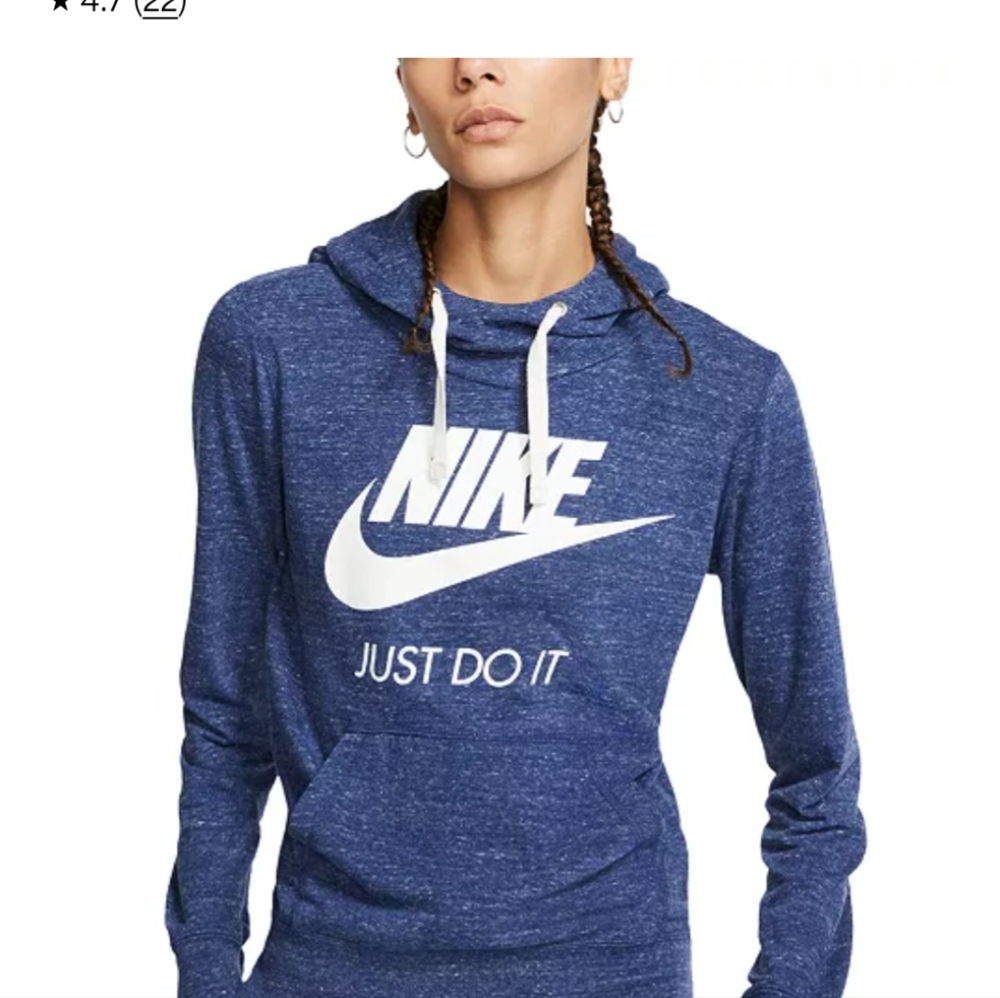 NWT Nike Blue Fitted Hoodie with Long Sleeves